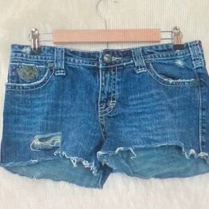 Distressed Blue Women's Jean Shorts